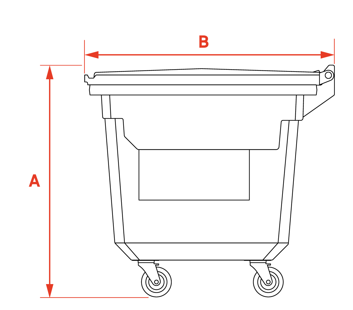 Bin Side View with Dimensions