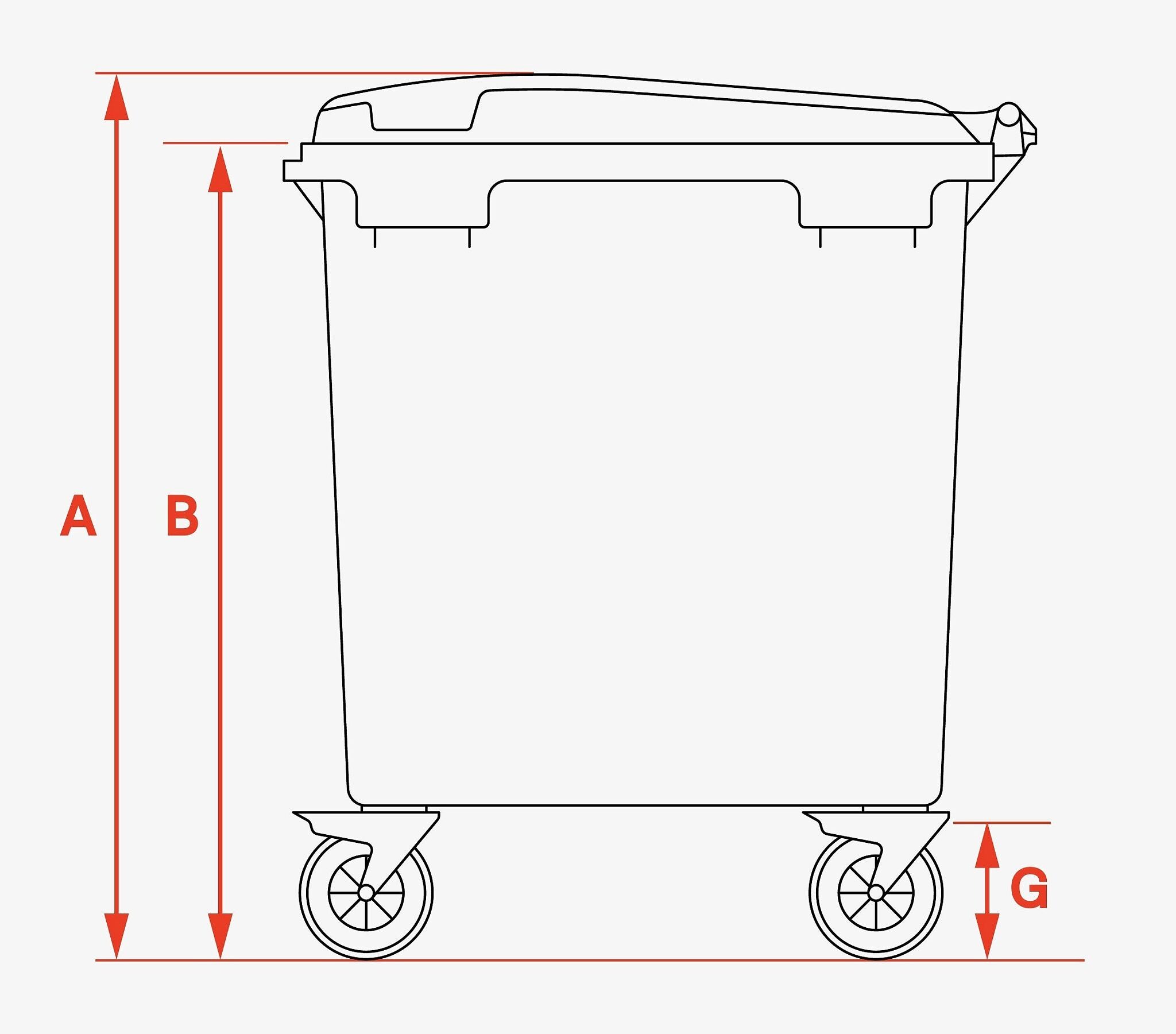 Bin Side View with Dimensions